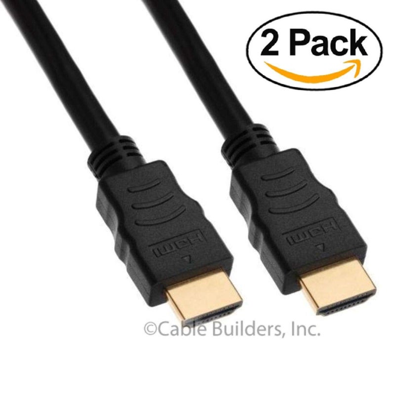 Cable Builders Short HDMI Cable [2-Pack], UHD Ultra High Speed HDMI 2.0 with Ethernet, 4K@30/50/60Hz, 1080P/2160P, 18GBps, 3D, Audio Return, Molded (6-INCH (2-Pack)) - Image 4
